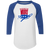 Washington Whips Raglan Shirt NASL Soccer color White/Royal Blue