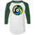 New York Cosmos Raglan Shirt 3/4 Sleeve NASL Soccer color White/Dark Green New York Cosmos Raglan Shirt 3/4 Sleeve NASL Soccer color White/Dark Green