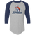 Detroit Express Raglan Shirt NASL Soccer color Athletic Heather/Navy