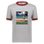 Nolan Ryan Ringer T-shirt MLB Baseball Pitcher MLB California Angels Pitcher Illustration Art color Athletic Heather Gray/Red Nolan Ryan Ringer T-shirt MLB Baseball Pitcher MLB California Angels Pitcher Illustration Art color Athletic Heather Gray/Red