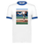 Nolan Ryan Ringer T-shirt MLB Baseball Pitcher MLB California Angels Pitcher Illustration Art color White/Royal Blue Nolan Ryan Ringer T-shirt MLB Baseball Pitcher MLB California Angels Pitcher Illustration Art color White/Royal Blue