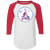 Washington Senators Raglan Shirt 3/4 Sleeve MLB Baseball Team color White/Red Washington Senators Raglan Shirt 3/4 Sleeve MLB Baseball Team color White/Red