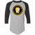Pittsburgh Keystones Raglan Shirt Colorblock Negro League Baseball color Heather Gray/Black Pittsburgh Keystones Raglan Shirt Colorblock Negro League Baseball color Heather Gray/Black
