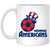 Memphis Americans Mug 11oz White Glossy Ceramic MISL Soccer color White