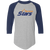 Tacoma Stars Raglan Shirt Colorblock MISL Soccer color Athletic Heather Gray/Navy Blue
