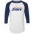 Tacoma Stars Raglan Shirt Colorblock MISL Soccer color White/Navy Blue