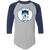 Chicago Cats Raglan Shirt Colorblock ASL Soccer color Heather Gray/Navy Chicago Cats Raglan Shirt Colorblock ASL Soccer color Heather Gray/Navy