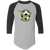 Las Vegas Seagulls Raglan Shirt Colorblock ASL Soccer color Heather Gray/Black
