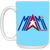 Miami Americans Mug 15oz White Glossy Ceramic ASL Soccer color Columbia Blue Miami Americans Mug 15oz White Glossy Ceramic ASL Soccer color Columbia Blue