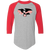 New York Eagles Raglan Shirt Colorblock ASL Soccer color Athletic Heather Gray/Red