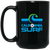 California Surf Mug 15 oz. Black Glossy Ceramic NASL Soccer California Surf Mug 15 oz. Black Glossy Ceramic NASL Soccer