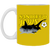 San Diego Jaws Mug 11 oz. Glossy Ceramic NASL Soccer color Old Gold