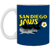 San Diego Jaws Mug 11 oz. Glossy Ceramic NASL Soccer color Royal Blue