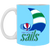 San Diego Sails Mug 11 oz. Ceramic ABA Basketball Team color Columbia Blue San Diego Sails Mug 11 oz. Ceramic ABA Basketball Team color Columbia Blue