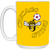 Chicago Sting Mug 15 oz. White Glossy Ceramic NASL Soccer Team color Athletic Gold