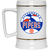 Pittsburgh Pipers ABA Ceramic Beer Stein 22 oz. American Basketball Association Team color White