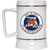Miami Floridians ABA Ceramic Beer Stein 22 oz. American Basketball Association Team color White