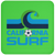 California Surf NASL Soccer Team Drink Coaster Pad color Kelly Green California Surf NASL Soccer Team Drink Coaster Pad color Kelly Green