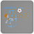 Minnesota Kicks NASL Soccer Team Coaster Pad color Gray Minnesota Kicks NASL Soccer Team Coaster Pad color Gray