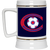 Connecticut Bicentennials NASL Soccer Team Ceramic Beer Stein Mug 22 Oz. Capacity color Navy
