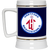 Hartford Bicentennials NASL Soccer Team Ceramic Beer Stein Mug 22 Oz. Capacity color Navy