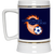 California Sunshine Beer Mug Stein Ceramic 22 Oz. Capacity ASL Soccer Team color Navy