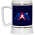 Miami Americans Beer Stein Ceramic 22 Oz. Capacity Ceramic ASL Soccer Team color Navy