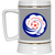 New England Oceaneers Beer Stein Ceramic 22 Oz. Capacity Ceramic ASL Soccer Team color Gray