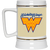 Wichita Wings Beer Mug Stein Ceramic 22 Oz. Capacity MISL Soccer Team color Tan