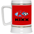 Philadelphia Kixx Beer Mug Stein Ceramic 22 Oz. Capacity MISL Soccer Team color Red