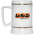 Monterrey La Raza Beer Mug Stein Ceramic 22 Oz. Capacity MISL Soccer Team color White