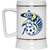 Cleveland Force Beer Mug Stein Ceramic 22 Oz. Capacity MISL Soccer Team color White
