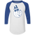Cincinnati Royals Raglan Shirt 3/4 Sleeve NBA Basketball Team color White/Royal Blue Cincinnati Royals Raglan Shirt 3/4 Sleeve NBA Basketball Team color White/Royal Blue
