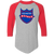 Rochester Royals Raglan Shirt 3/4 Sleeve NBA Basketball Team color Athletic Heather Gray/Red Rochester Royals Raglan Shirt 3/4 Sleeve NBA Basketball Team color Athletic Heather Gray/Red