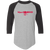 St. Louis Bombers Raglan Shirt 3/4 Sleeve NBA Basketball Team color Athletic Heather Gray/Black St. Louis Bombers Raglan Shirt 3/4 Sleeve NBA Basketball Team color Athletic Heather Gray/Black
