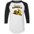 Waterloo Hawks Raglan Shirt 3/4 Sleeve NBA Basketball Team color White/Black Waterloo Hawks Raglan Shirt 3/4 Sleeve NBA Basketball Team color White/Black