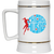 Chicago Hustle WBL Beer Stein Mug Ceramic 22 Oz. Women's Professional Basketball League Team color White Chicago Hustle WBL Beer Stein Mug Ceramic 22 Oz. Women's Professional Basketball League Team color White