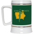 Iowa Cornets WBL Beer Stein 22 oz. Ceramic | Women's Professional Basketball League Team color Forest Green Iowa Cornets WBL Beer Stein 22 oz. Ceramic | Women's Professional Basketball League Team color Forest Green