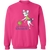 Milwaukee Does WBL Sweatshirt Crewneck Pullover Womens Professional Basketball Team color Heliconia Milwaukee Does WBL Sweatshirt Crewneck Pullover Womens Professional Basketball Team color Heliconia