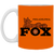 Philadelphia Fox WBL Mug Ceramic 11 oz. Women's Pro Basketball League  Team color Burnt Orange Philadelphia Fox WBL Mug Ceramic 11 oz. Women's Pro Basketball League  Team color Burnt Orange