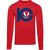 Kentucky Colonels NBA Basketball Long Sleeve Shirt Top 100% Cotton Crewneck Team Logo color Red