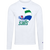 San Diego Sails ABA Basketball Team Long Sleeve Shirt Crewneck 100% Cotton Fabric color White San Diego Sails ABA Basketball Team Long Sleeve Shirt Crewneck 100% Cotton Fabric color White