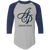 Akron Pros Raglan Shirt 3/4 Sleeve NFL Football Team Logo color Athletic Heather Gray/Navy