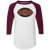 Pottsville Maroons Raglan Shirt Colorblock NFL Football Team Fan Apparel color White/Maroon