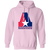 Birmingham Americans Hoodie Pullover WFL Football Team color Pink Birmingham Americans Hoodie Pullover WFL Football Team color Pink