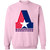 Birmingham Americans Sweatshirt Crewneck Pullover Apparel WFL Football Team color Pink Birmingham Americans Sweatshirt Crewneck Pullover Apparel WFL Football Team color Pink