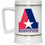 Birmingham Americans Beer Stein 22 oz. White Ceramic WFL Football Team Drinkware Birmingham Americans Beer Stein 22 oz. White Ceramic WFL Football Team Drinkware
