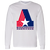 Birmingham Americans Long Sleeve Shirt Cotton WFL Football Team Logo color White Birmingham Americans Long Sleeve Shirt Cotton WFL Football Team Logo color White