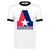 Birmingham Americans Ringer T-shirt WFL Football Team Logo color White/Black Birmingham Americans Ringer T-shirt WFL Football Team Logo color White/Black
