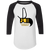 Charlotte Hornets Raglan Shirt Colorblock WFL Football Team color White/Black Charlotte Hornets Raglan Shirt Colorblock WFL Football Team color White/Black